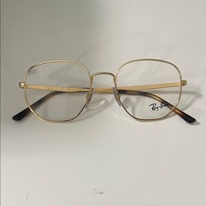 Ray-Ban Gold Frame Glasses